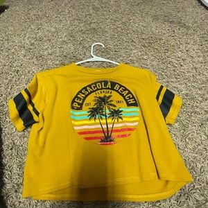 Girls Pensacola Beach T-shirt crop
